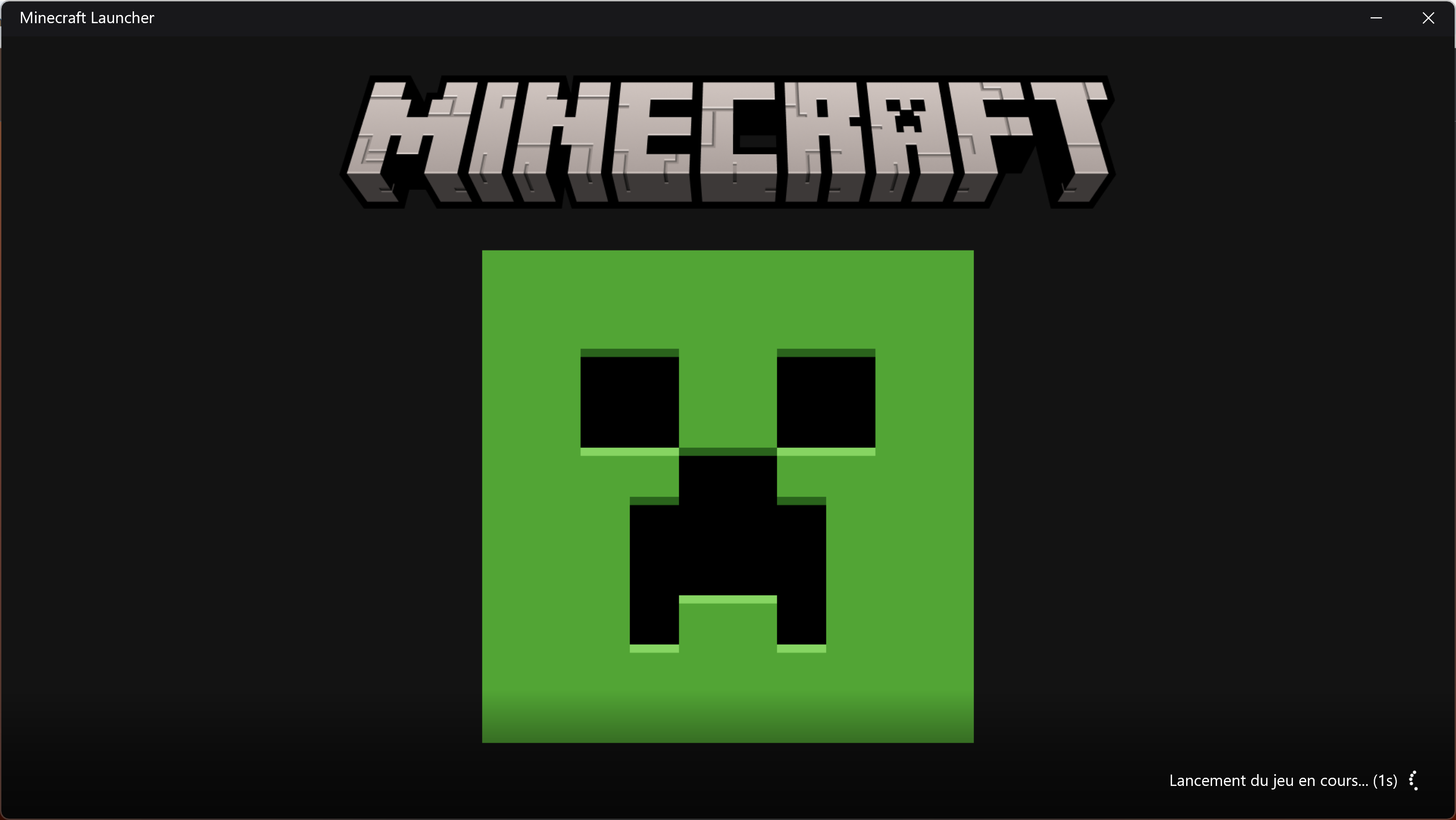 Lancement de Minecraft